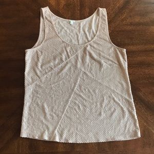J. Crew cream sequin tank top M